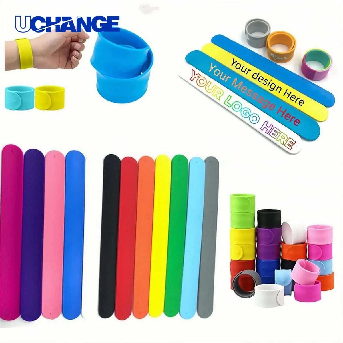 Full Color Silicone Slap Bracelet Wristband 1