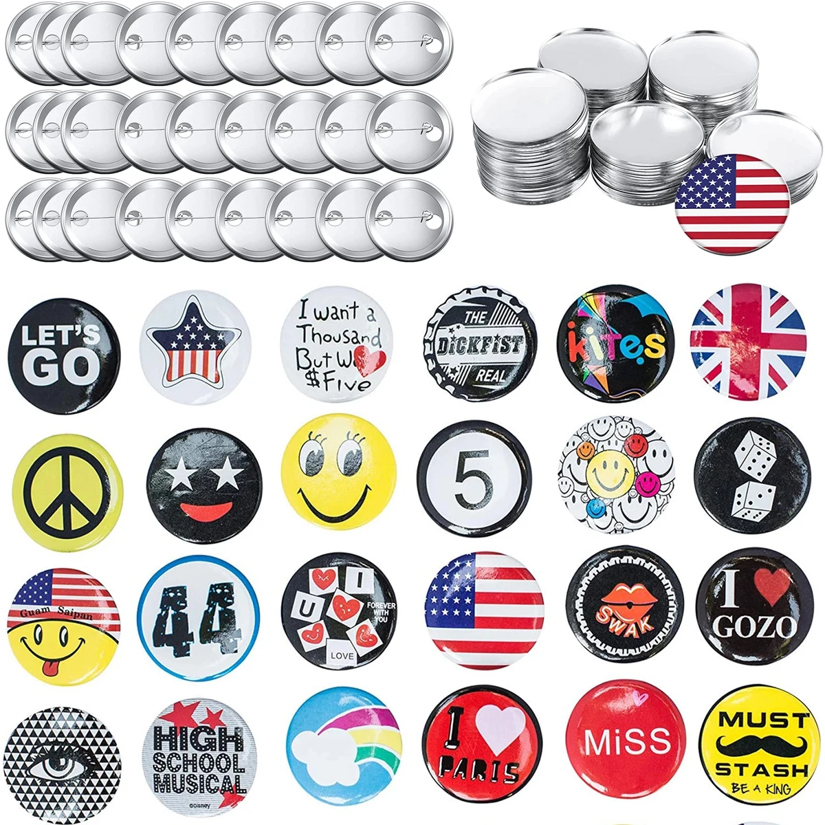 Custom Button 1.2 Inch Round Pin Back 1