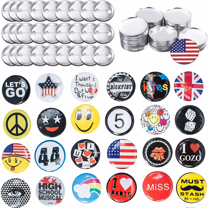Custom Button 1.2 Inch Round Pin Back