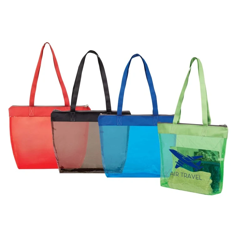 Tinted Jelly Zipper Tote 1