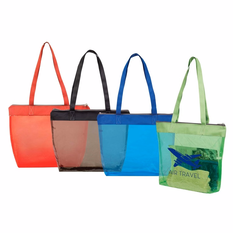 Tinted Jelly Zipper Tote