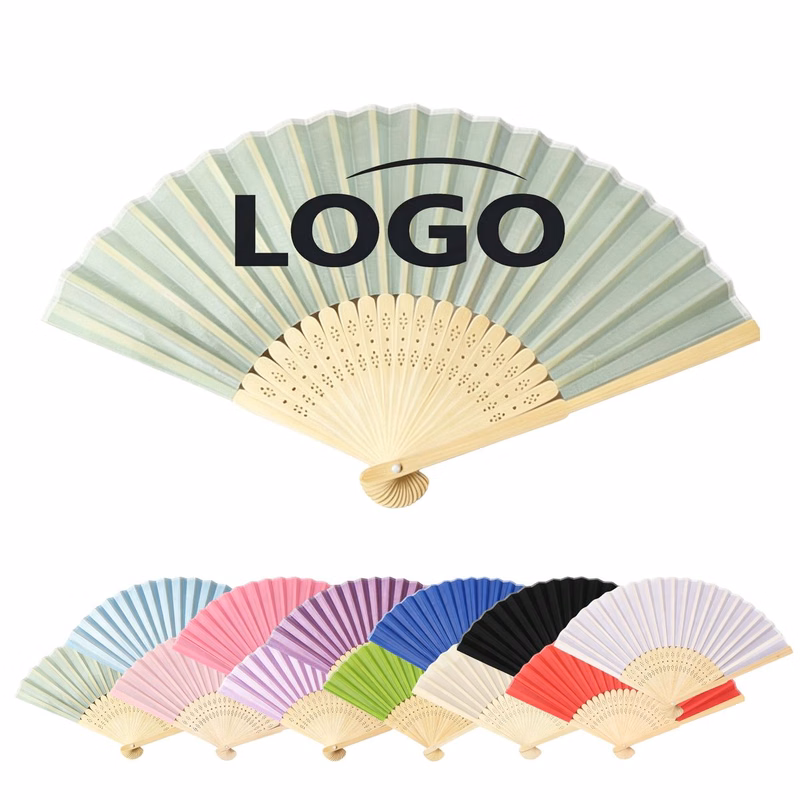 Polyester Bamboo Hand Folding Fan
