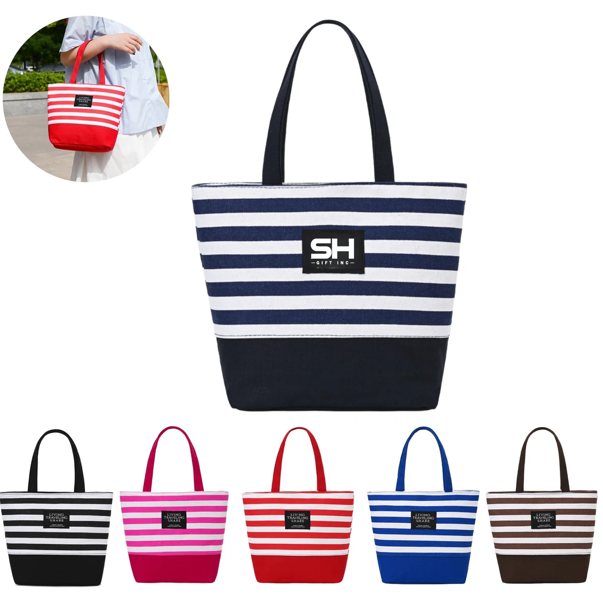 Striper Mariner Tote Bags 1