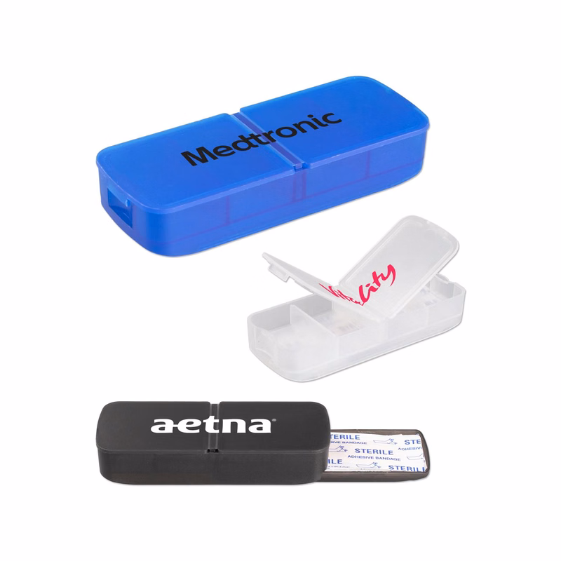 Pill Holder with Bandage Dispenser
