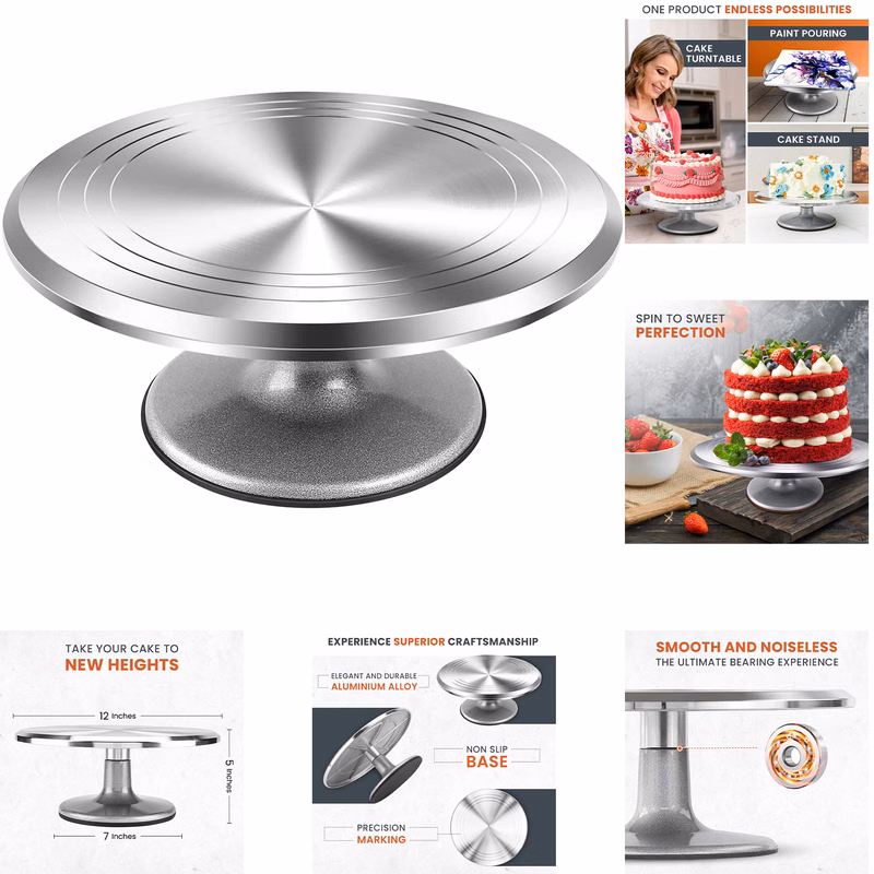 Aluminum Alloy Revolving Cake Stand