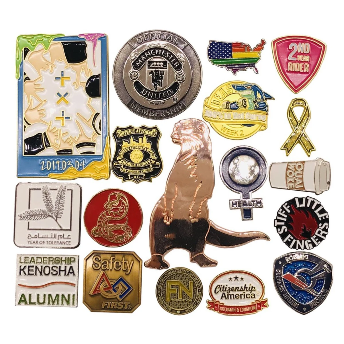 2" Soft Enamel Custom Shaped Lapel Pins 1