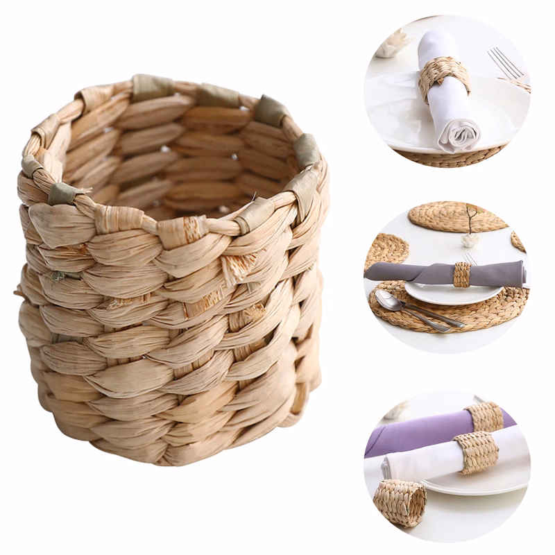 Straw Napkin Ring Holder