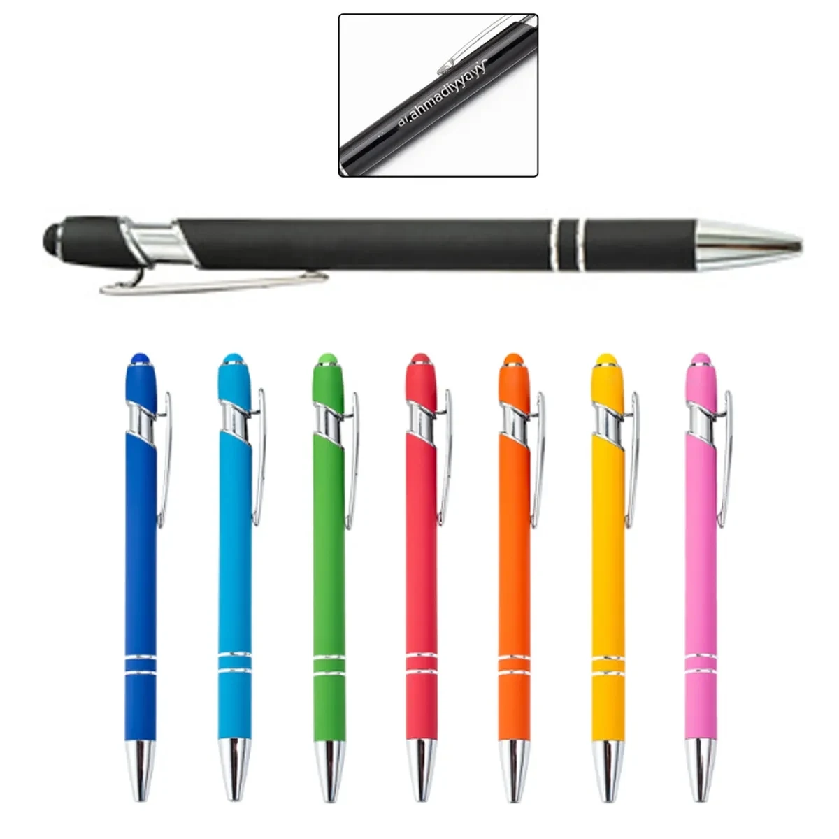 Pen 2In1 Stylus Retractable Ballpoint W/ Tip 1