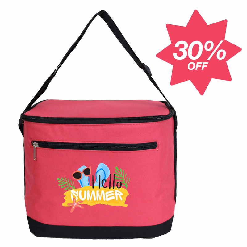 30% OFF - Rose Pink Vertical 16-Can Cooler Bag
