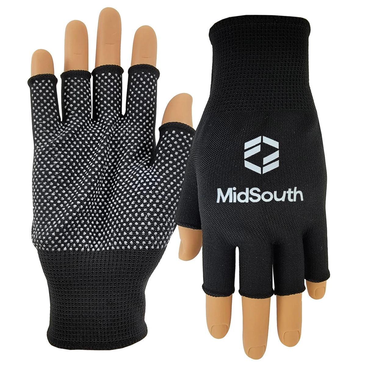 Sports Performance Fingerless Workout Gloves with Oversized DTF 1
