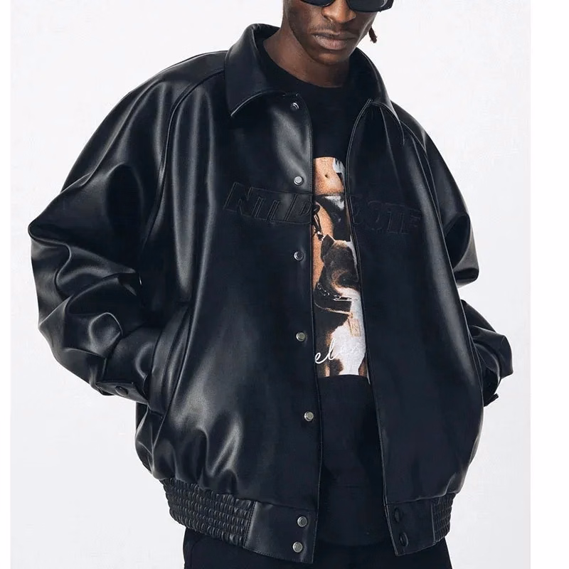 Vegan Leather Black Leather Motorcycle Jacket