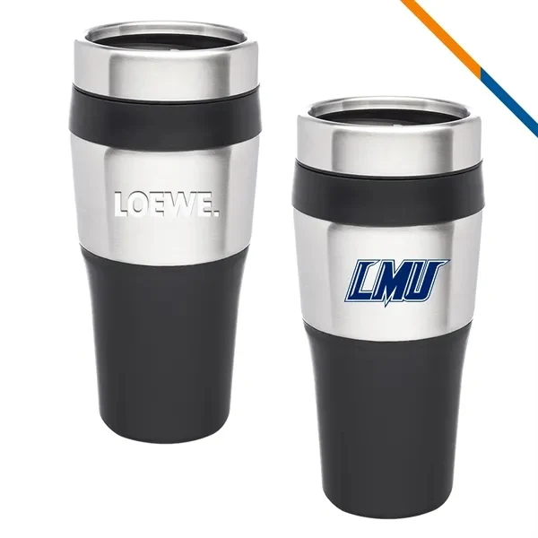 Custom 16 oz Black Acrylic Stainless Steel Travel Mug — Leak-Proof Promo Drinkware 1
