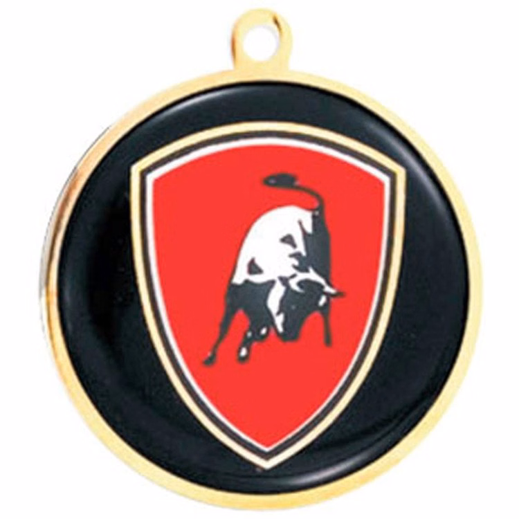 Express Vibraprint™ Brass Insert Medal in Gold (1-1/8")