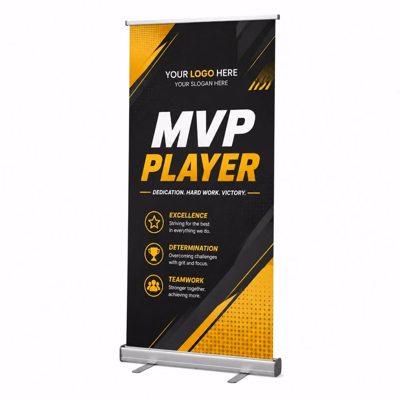 MOQ1 Economy Retractable Banner Display - 32 Inches