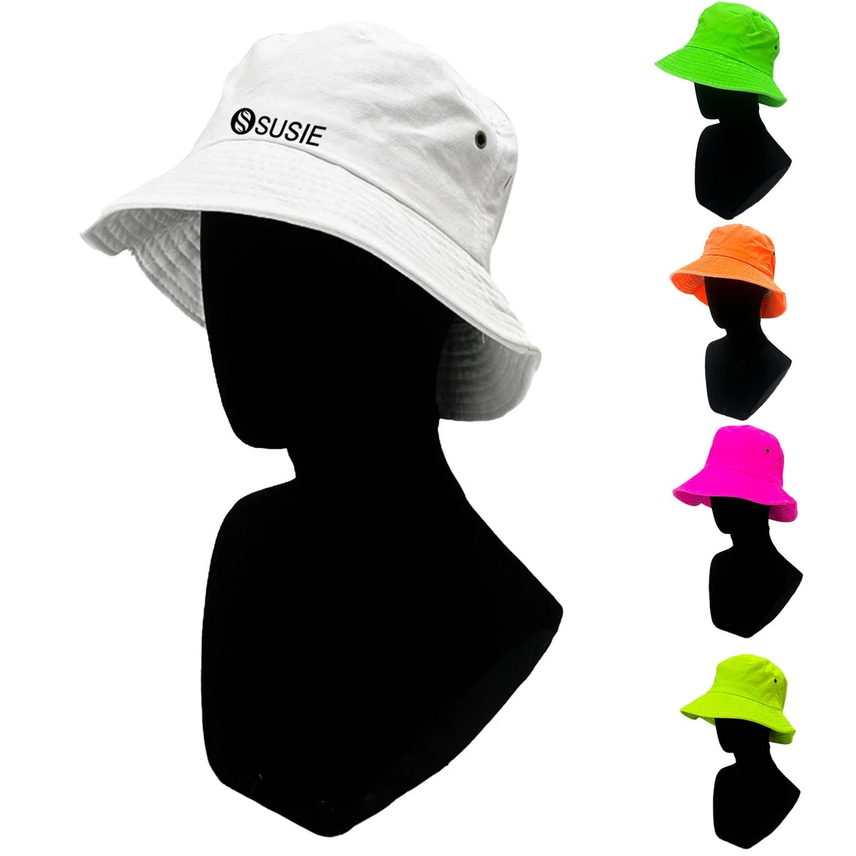 Cotton Breathable Fluorescent Bucket Hat 1