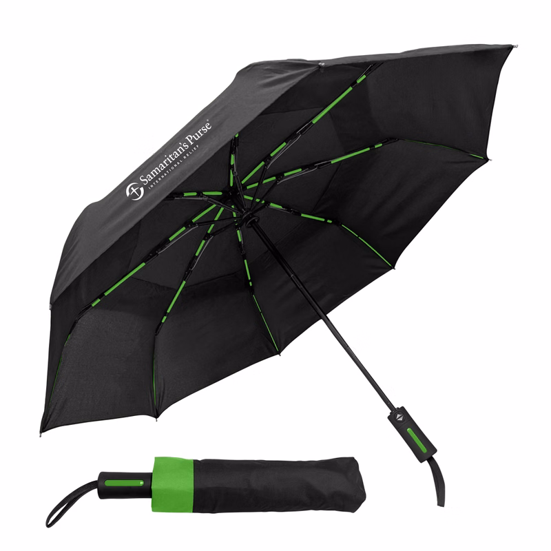 NEW - The Vented Accent Folding Umbrella