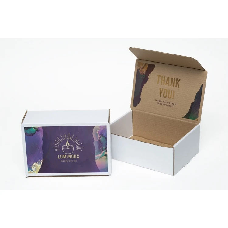 Full Color White Display Mailer Box w/2 Sided Imprint (10" x 7" x 4") 1