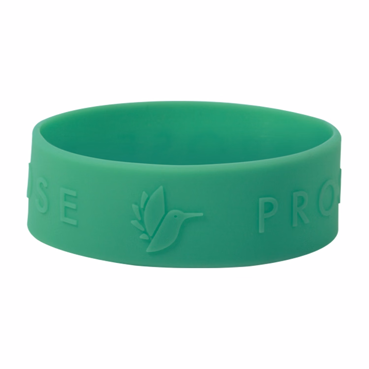 1/4" Embossed Silicone Wristband
