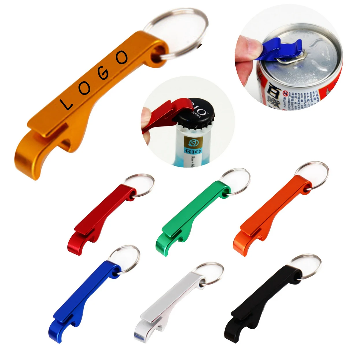 Aluminum Alloy Colorful Keychain Bottle Opener 1