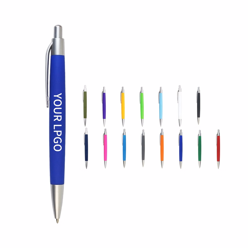 ABS Curvy Ballpoint Pen with Colored Grip