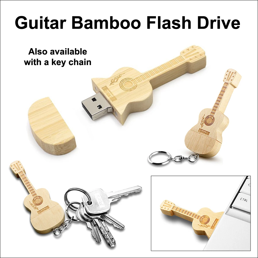 Guitar Bamboo Flash Drive / USB - 32GB 1