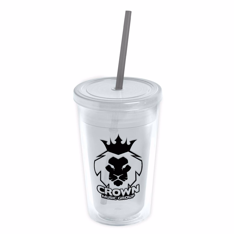 16 oz. Double-Wall Insulated Transparent Tumbler