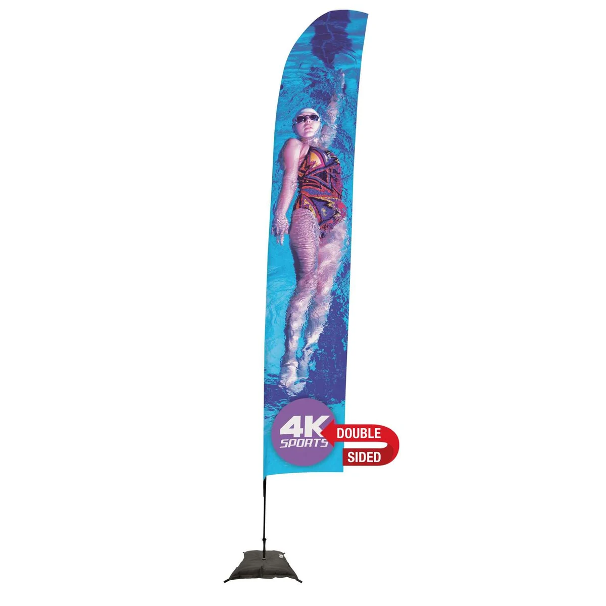17' Streamline Blade Sail Sign Kit (Double-Sided with Scissor Base) 1