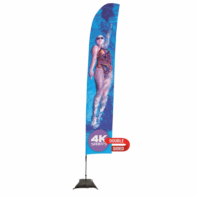 17' Streamline Blade Sail Sign Kit (Double-Sided with Scissor Base)