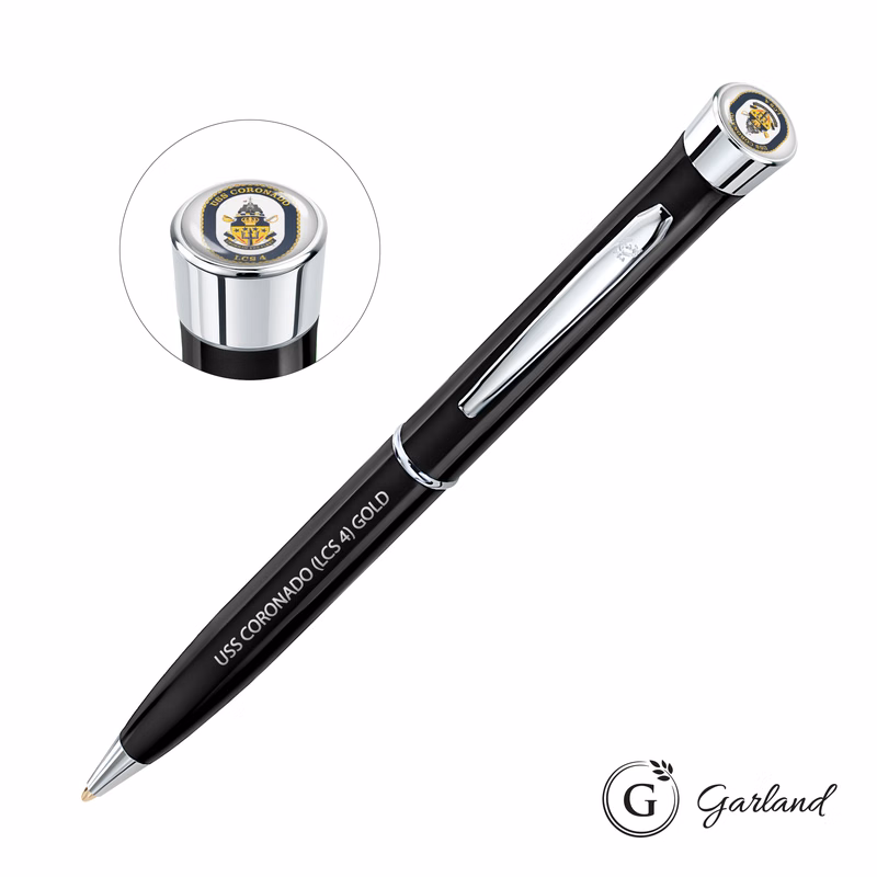 Garland® Patriot Custom Ballpoint Twist Pen - Chrome Accent