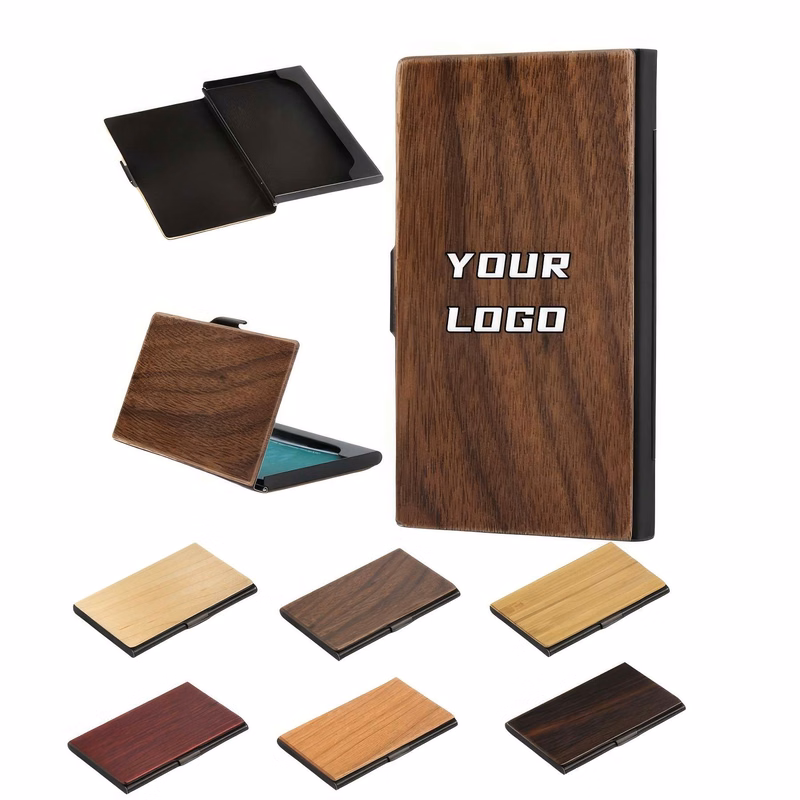 Wooden Business Name Card Holders & Cases