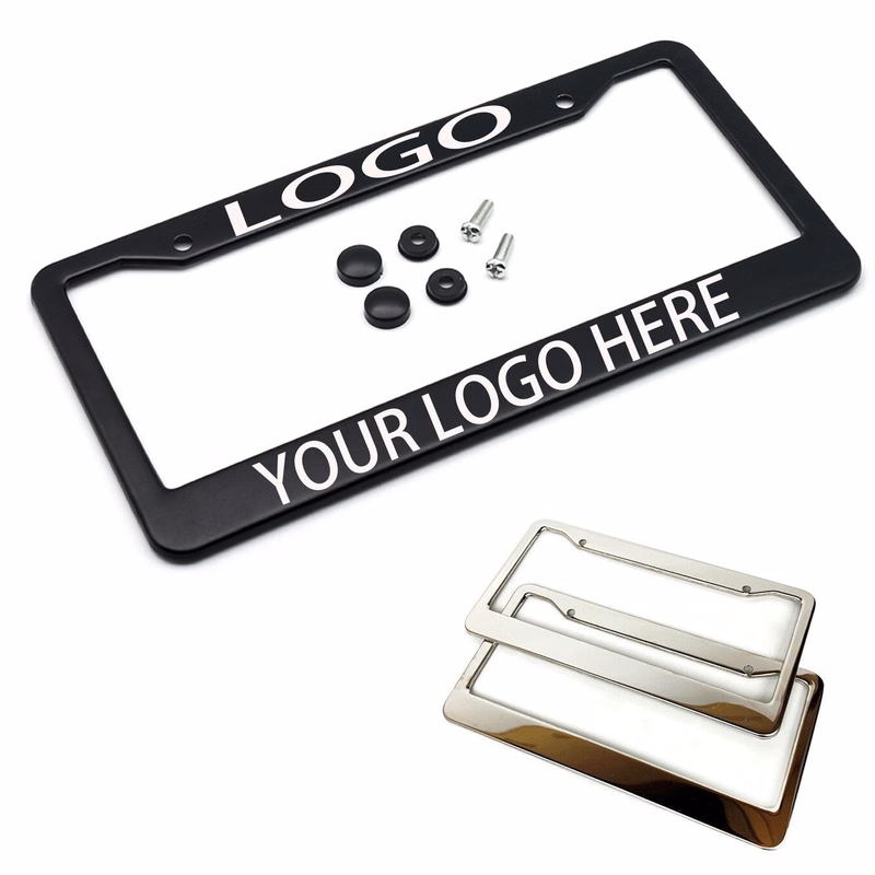 Stainless Steel License Plate Frame W/ Accessories