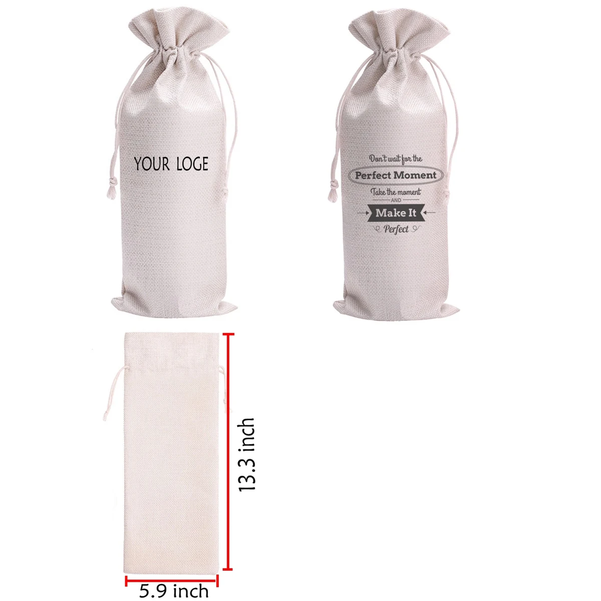 Wine Tote Bag MOQ 100PCS 1