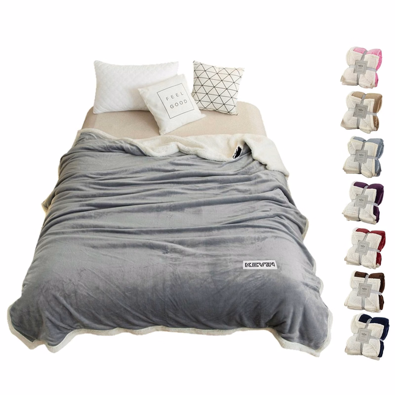 Thick Fuzzy Warm Soft Sherpa Fleece Throw Blanket