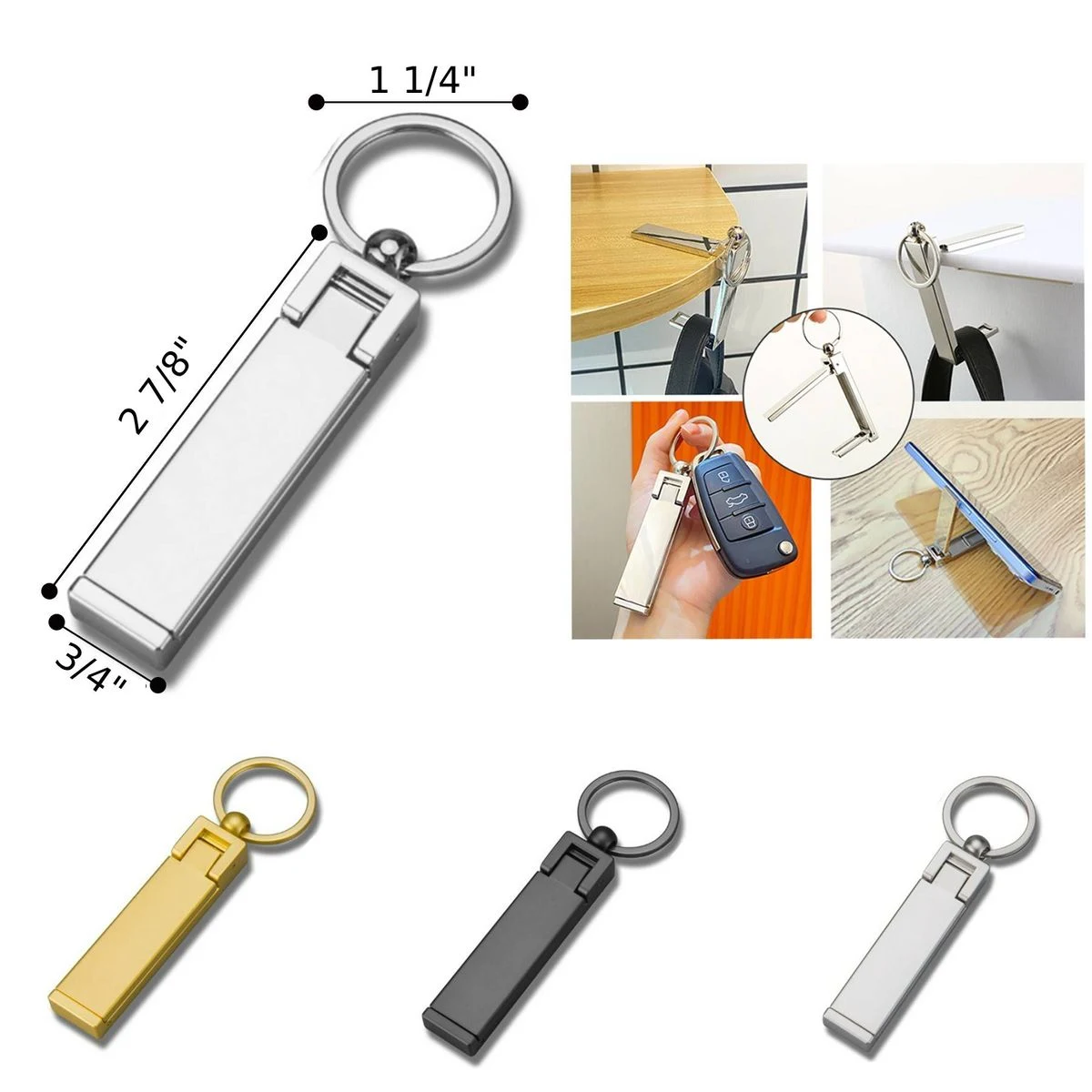 Multi-Tool Keychain W/ Phone Stand & Hook 1