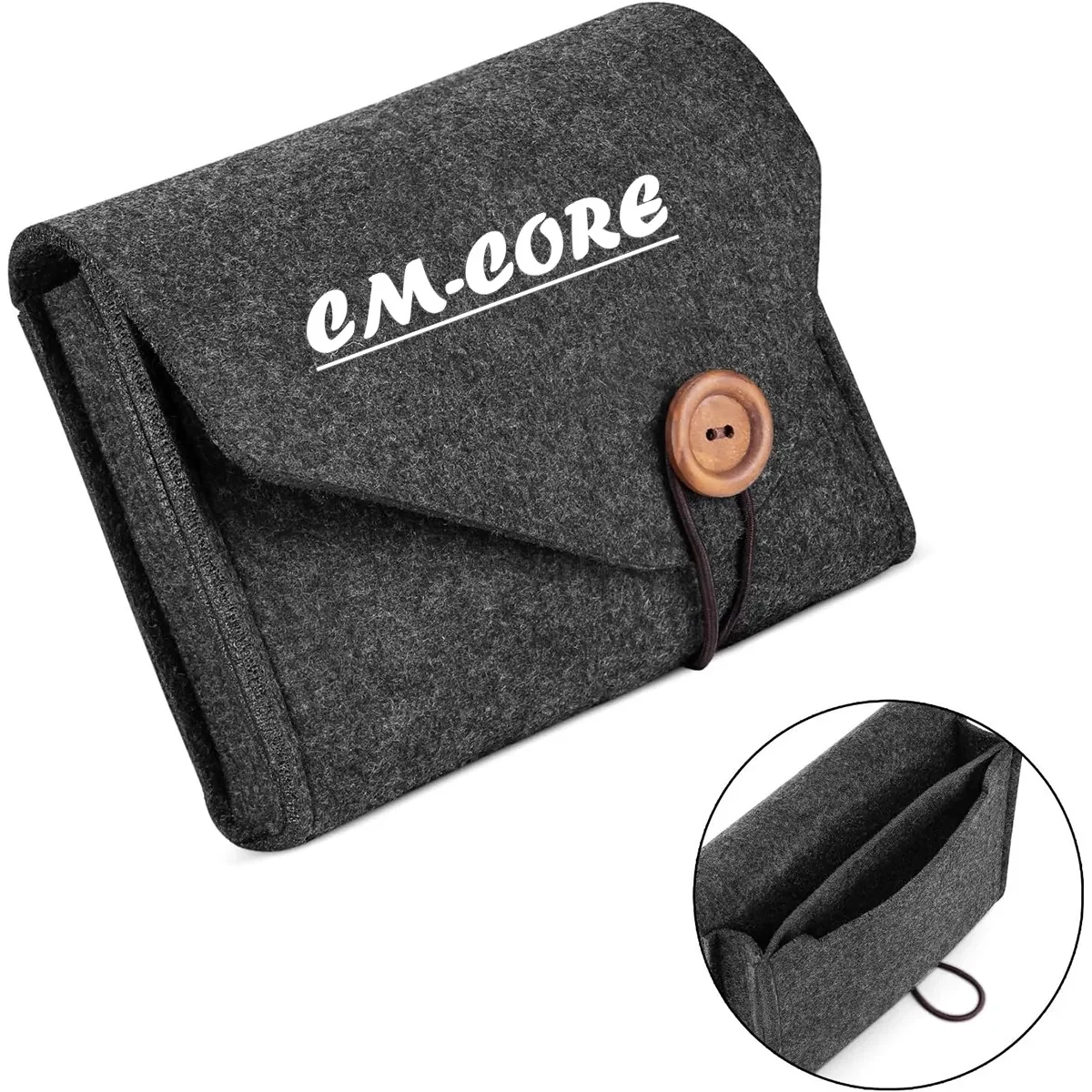 Portable Felt Power Adapter Storage Bag Protective Case 1