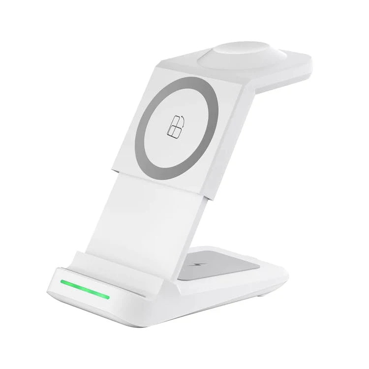 Magnetic 3-in-1 Charging Stands - White 1