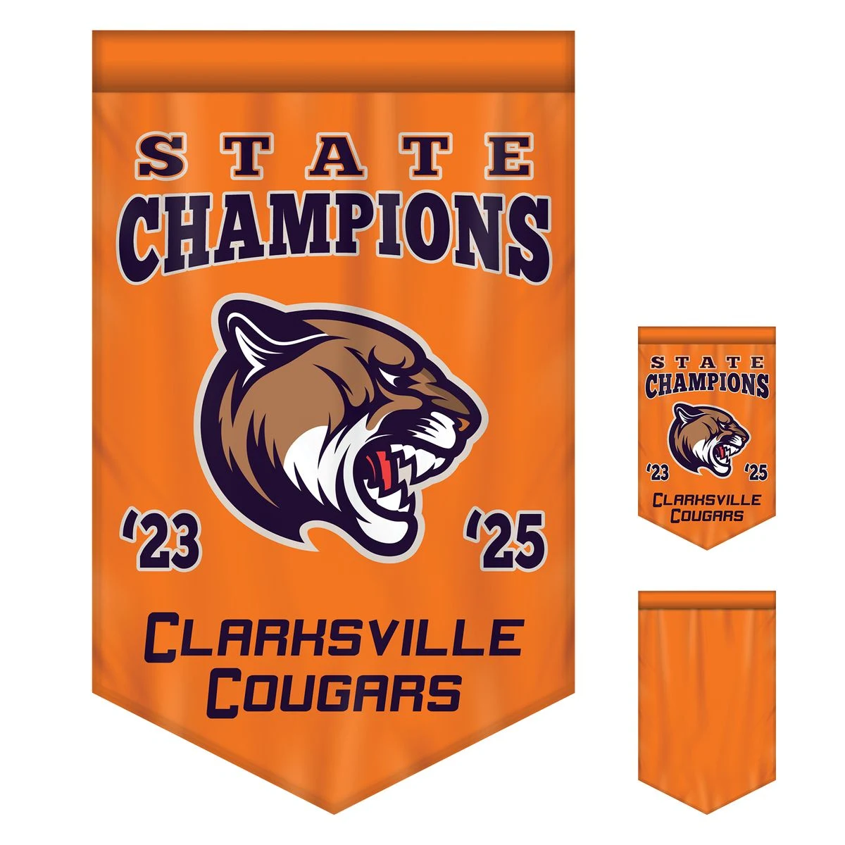 2' x 3' Championship Banner Single Sided with Backliner V-Cut 1
