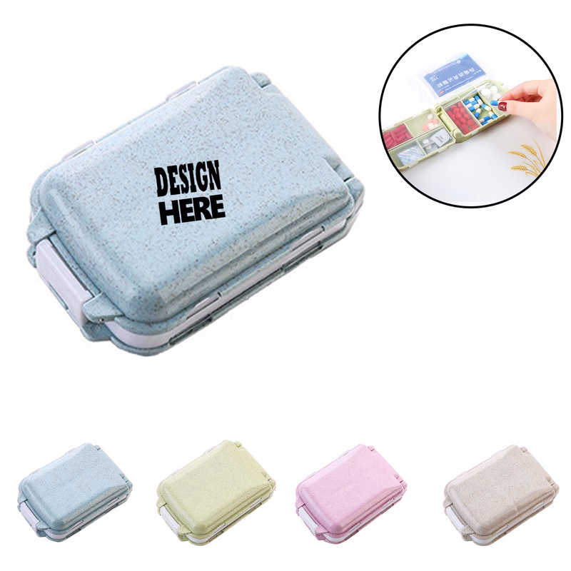 Three-Layer 8-Compartment Travel Medicine Box