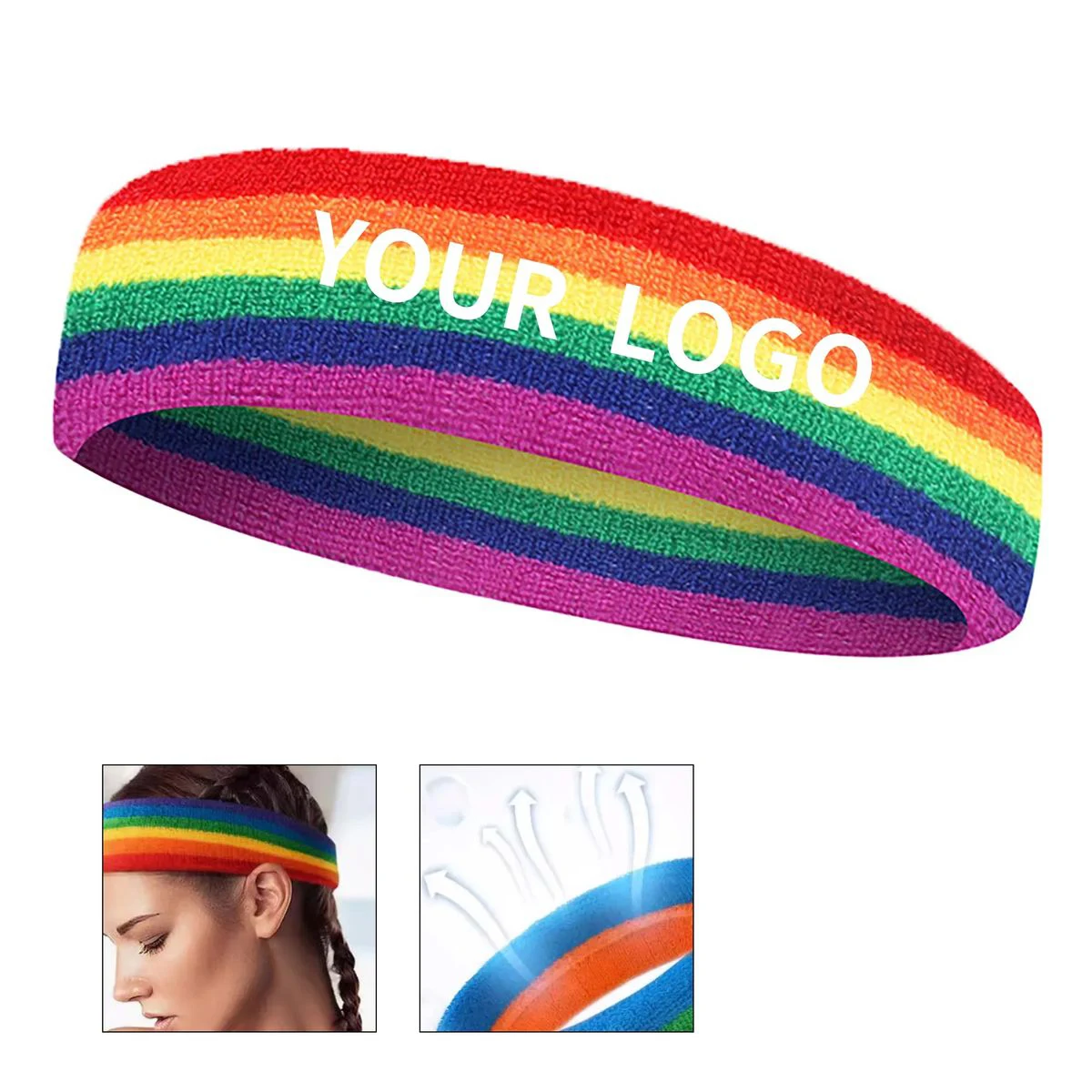 Breathable Pride Headband Polyester for Running or Gym 1