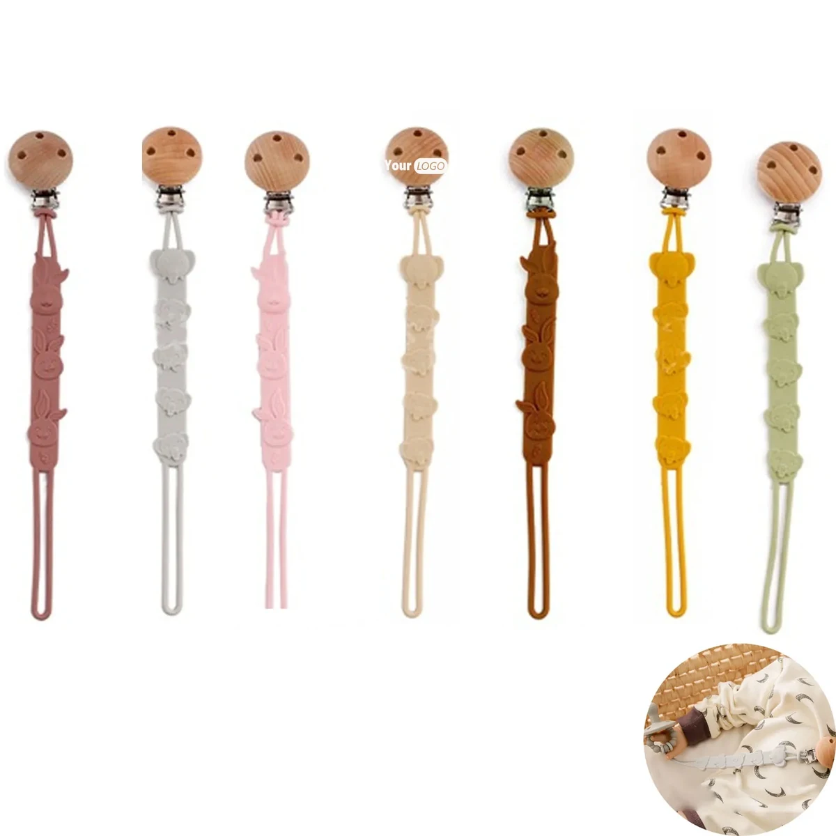 Beech Three Hole Pacifier Chain 1