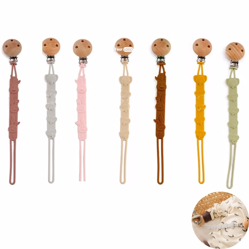 Beech Three Hole Pacifier Chain
