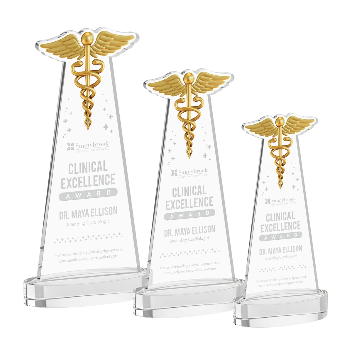 Caduceus Award on Alberton Base - Clear 1