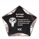 6 Inch Clear/Black Luminary Star Acrylic Trophy