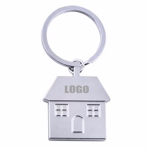Charming Dual Window House Shaped Keychain