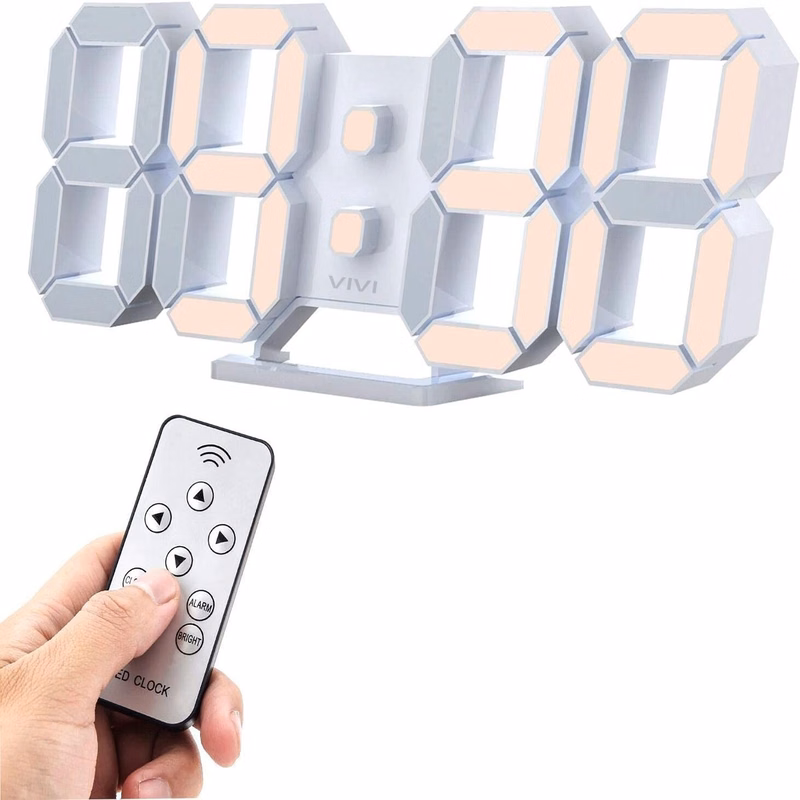 3D Led Wall Desk Clock Alarm
