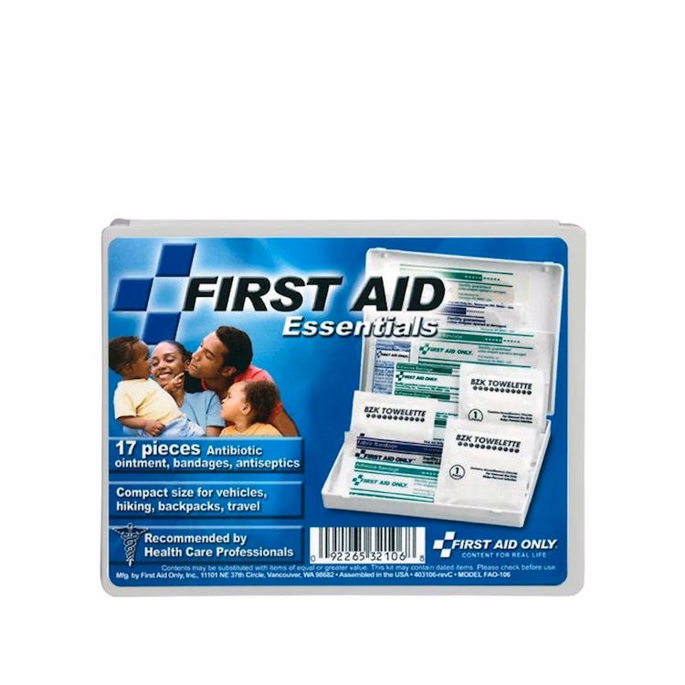Travel First Aid Kit in Plastic Case - 17 Piece