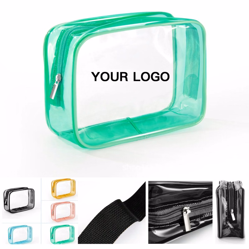Clear PVC Toiletries Bag With Zipper Closure