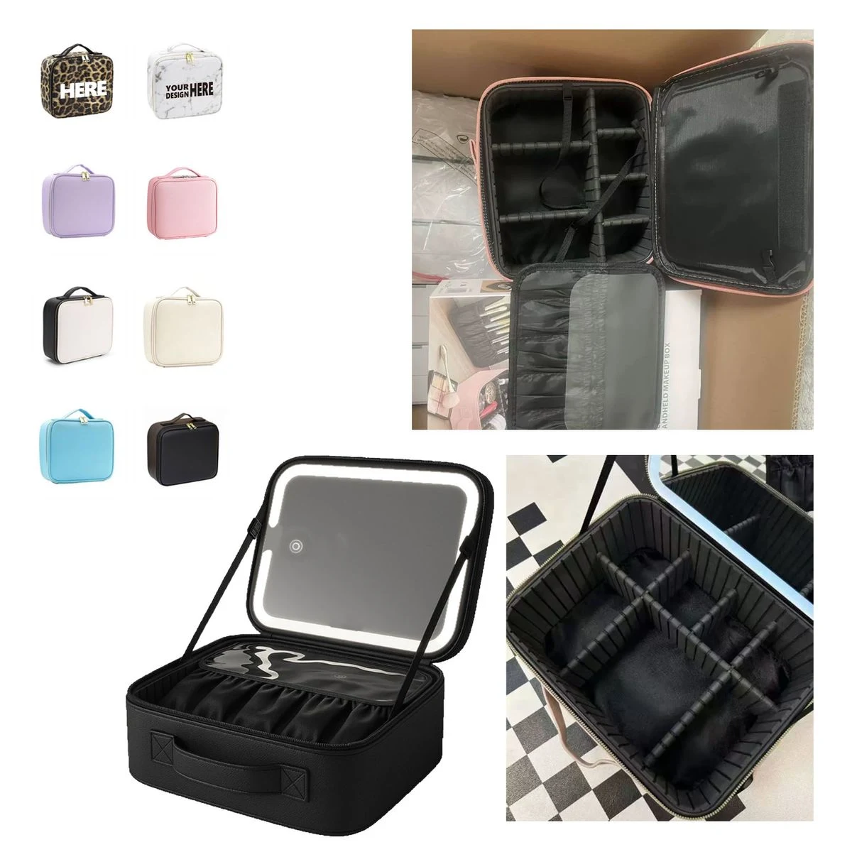 Premium Makeup Bag - Featuring An LED Makeup Mirror 1