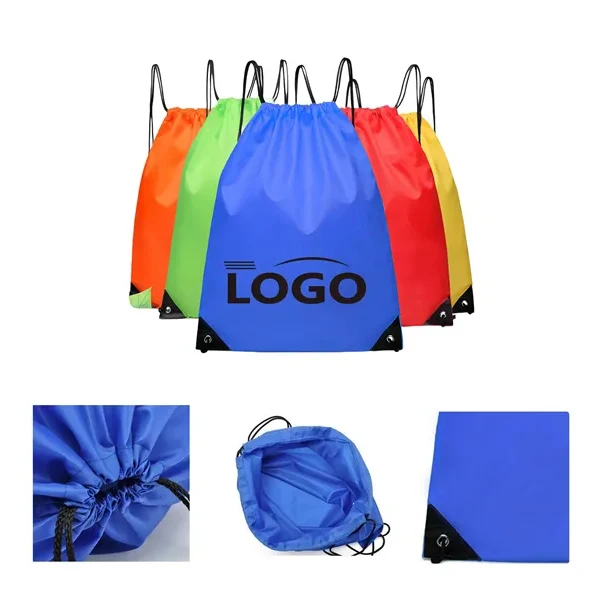 MOQ50 Durable Polyester Drawstring Bag For Sports 1