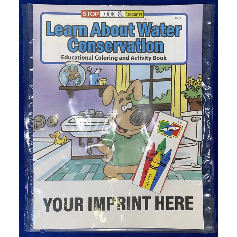COLORING SET - Learn About Water Conservation Coloring Book Fun Pack 1